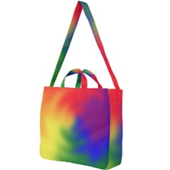 Rainbow Colors Lgbt Pride Abstract Art Square Shoulder Tote Bag by yoursparklingshop