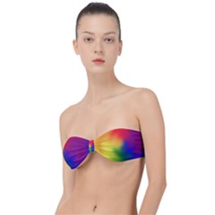 Rainbow Colors Lgbt Pride Abstract Art Classic Bandeau Bikini Top  by yoursparklingshop