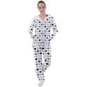 kitten head paw footprint seamless pattern 1 Women s Tracksuit View1