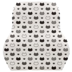 kitten head paw footprint seamless pattern 1 Car Seat Back Cushion 