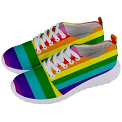 Original 8 Stripes Lgbt Pride Rainbow Flag Men s Lightweight Sports Shoes by yoursparklingshop