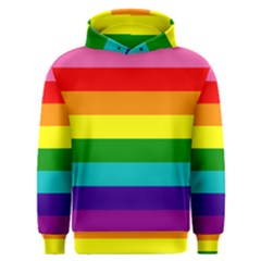 Original 8 Stripes Lgbt Pride Rainbow Flag Men s Overhead Hoodie by yoursparklingshop