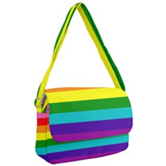 Original 8 Stripes Lgbt Pride Rainbow Flag Courier Bag by yoursparklingshop