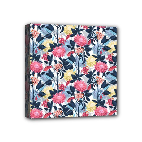 Beautiful floral pattern Mini Canvas 4  x 4  (Stretched)