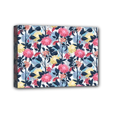 Beautiful floral pattern Mini Canvas 7  x 5  (Stretched)