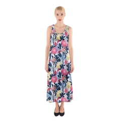 Beautiful floral pattern Sleeveless Maxi Dress