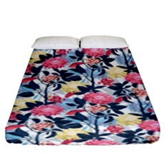 Beautiful floral pattern Fitted Sheet (King Size)