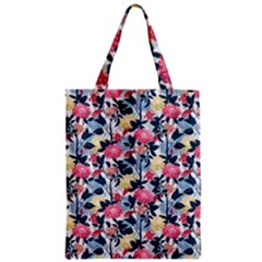 Beautiful Floral Pattern Zipper Classic Tote Bag by TastefulDesigns