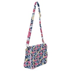 Beautiful floral pattern Shoulder Bag with Back Zipper
