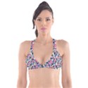 Beautiful floral pattern Plunge Bikini Top View1