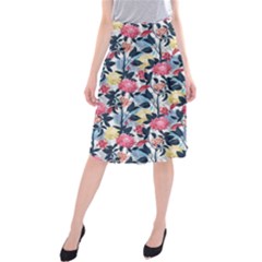Beautiful floral pattern Midi Beach Skirt