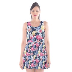 Beautiful floral pattern Scoop Neck Skater Dress