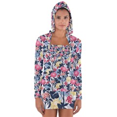 Beautiful floral pattern Long Sleeve Hooded T-shirt