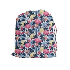 Beautiful floral pattern Drawstring Pouch (XL)