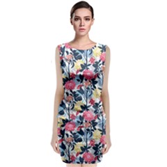 Beautiful floral pattern Classic Sleeveless Midi Dress