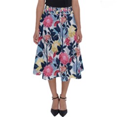 Beautiful floral pattern Perfect Length Midi Skirt