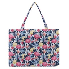 Beautiful floral pattern Zipper Medium Tote Bag