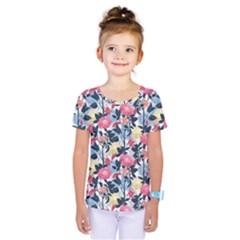 Beautiful floral pattern Kids  One Piece Tee