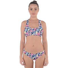 Beautiful floral pattern Cross Back Hipster Bikini Set