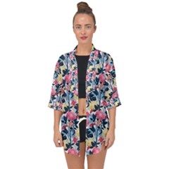 Beautiful floral pattern Open Front Chiffon Kimono