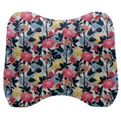 Beautiful floral pattern Velour Head Support Cushion