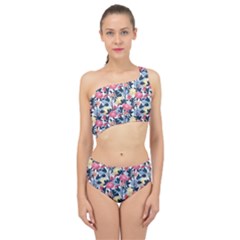Beautiful floral pattern Spliced Up Two Piece Swimsuit