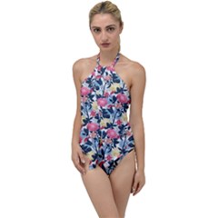 Beautiful floral pattern Go with the Flow One Piece Swimsuit