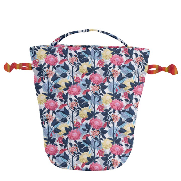 Beautiful floral pattern Drawstring Bucket Bag