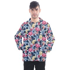 Beautiful Floral Pattern Men s Half Zip Pullover
