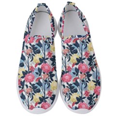 Beautiful floral pattern Men s Slip On Sneakers
