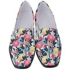 Beautiful floral pattern Women s Classic Loafer Heels