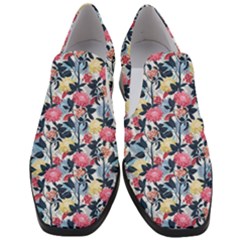 Beautiful floral pattern Women Slip On Heel Loafers