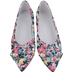 Beautiful floral pattern Women s Bow Heels