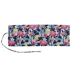 Beautiful floral pattern Roll Up Canvas Pencil Holder (M)