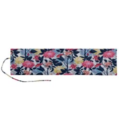 Beautiful floral pattern Roll Up Canvas Pencil Holder (L)