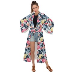 Beautiful floral pattern Maxi Kimono