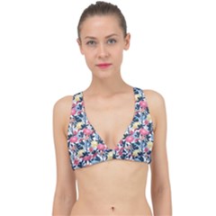 Beautiful floral pattern Classic Banded Bikini Top