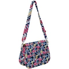 Beautiful floral pattern Saddle Handbag