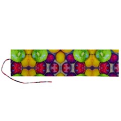 Fruits And Vegetables Pattern Roll Up Canvas Pencil Holder (l) by dflcprintsclothing