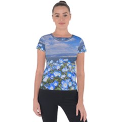 Floral Nature Short Sleeve Sports Top  by Sparkle