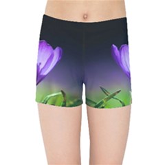 Floral Nature Kids  Sports Shorts by Sparkle