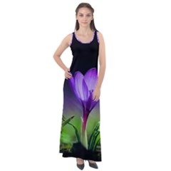 Floral Nature Sleeveless Velour Maxi Dress by Sparkle