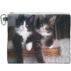 Cats Brothers Canvas Cosmetic Bag (xxxl) by Sparkle