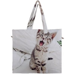 Laughing Kitten Canvas Travel Bag by Sparkle