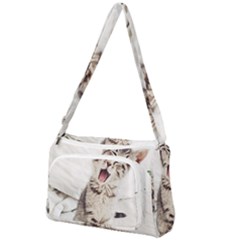 Laughing Kitten Front Pocket Crossbody Bag by Sparkle