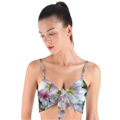 Pinkfloral Woven Tie Front Bralet