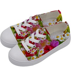 Beautiful Floral Kids  Low Top Canvas Sneakers