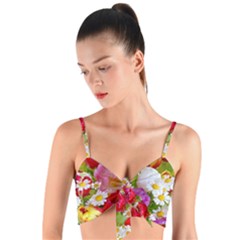 Beautiful Floral Woven Tie Front Bralet