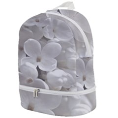 White Floral Zip Bottom Backpack by Sparkle