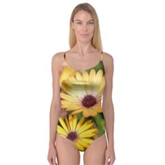 Yellow Flowers Camisole Leotard 